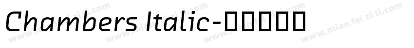 Chambers Italic字体转换